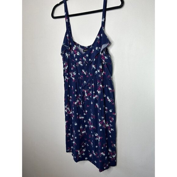 Torrid Women's Blue Floral Print Challis Tank Dress Size 3 - Picture 2 of 9
